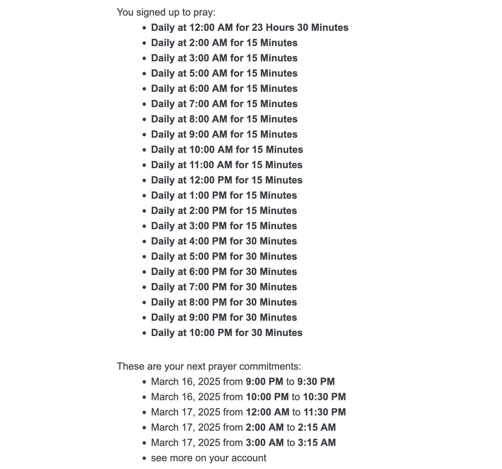 Prayer Times